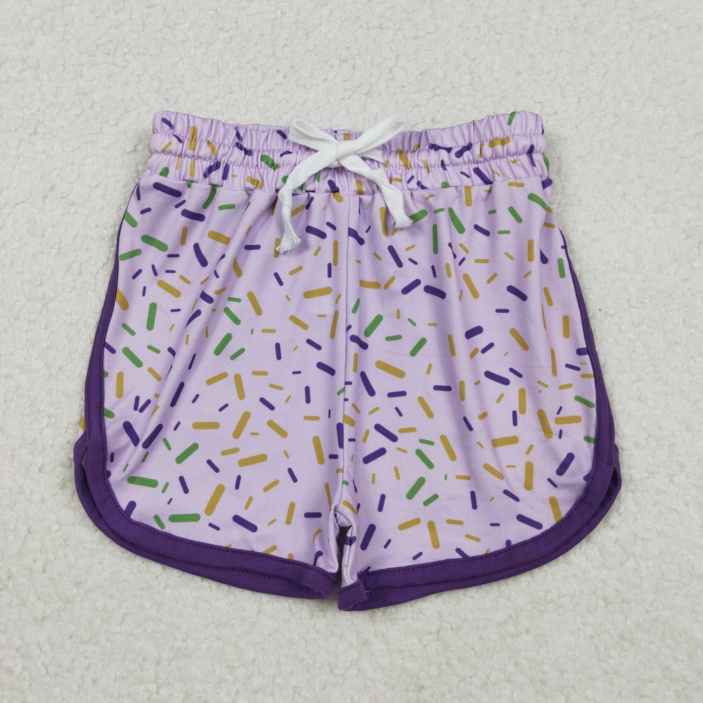 SS0656 baby girls Ice cream  purple shorts