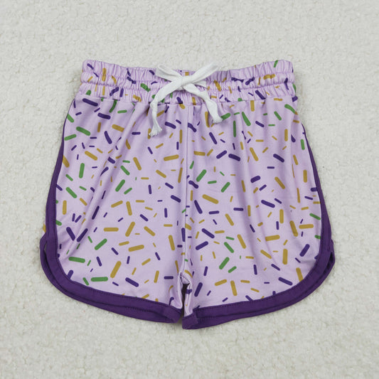SS0656 baby girls Ice cream  purple shorts