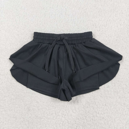 SS0551 baby girls black shorts yoga
