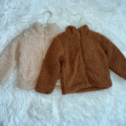 Matching RTS Baby Boys Girls winter sherpas zipper coat