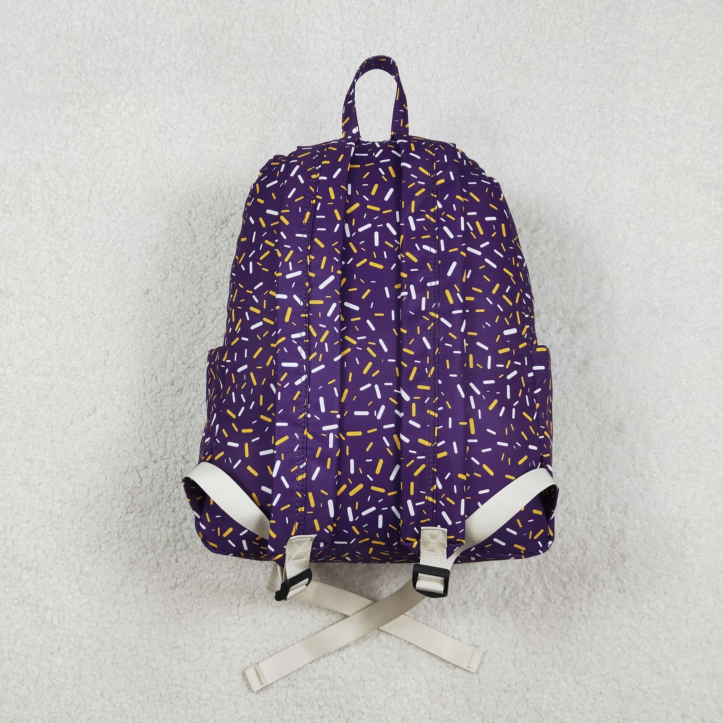 BA0327 purple Fireworks waffles zipper schoolbag