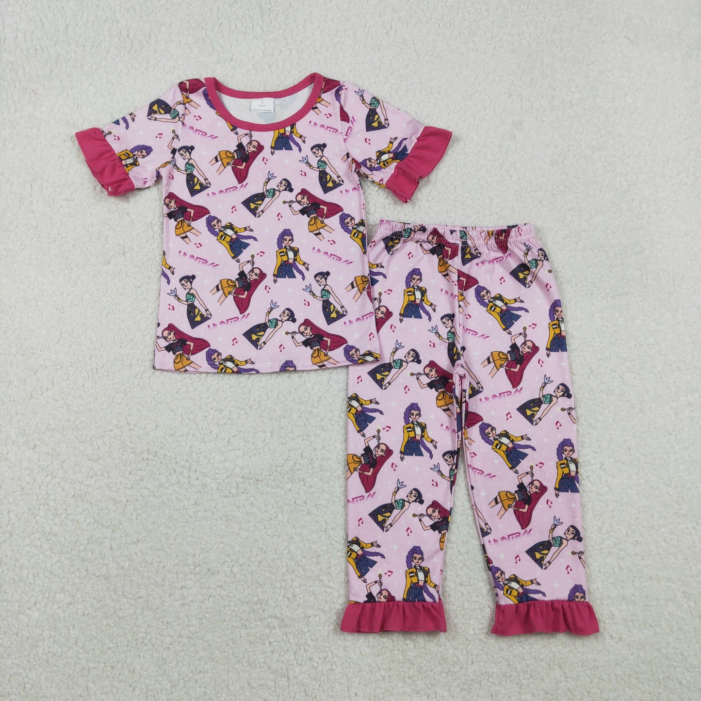 GSPO2121 Girls kpop short sleeves pajamas