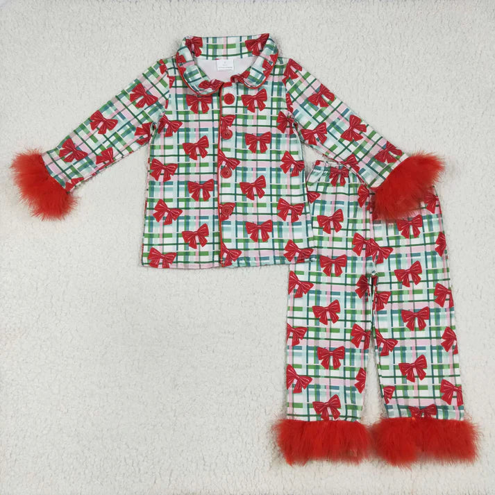 Matching Baby girls Christmas Furry pajamas