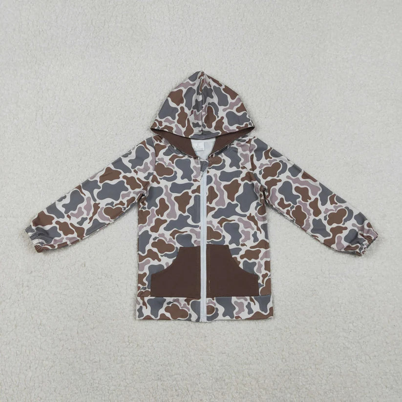 Matching Baby boys Baby boys Zipper Pullover hooded Long Sleeve embroidery