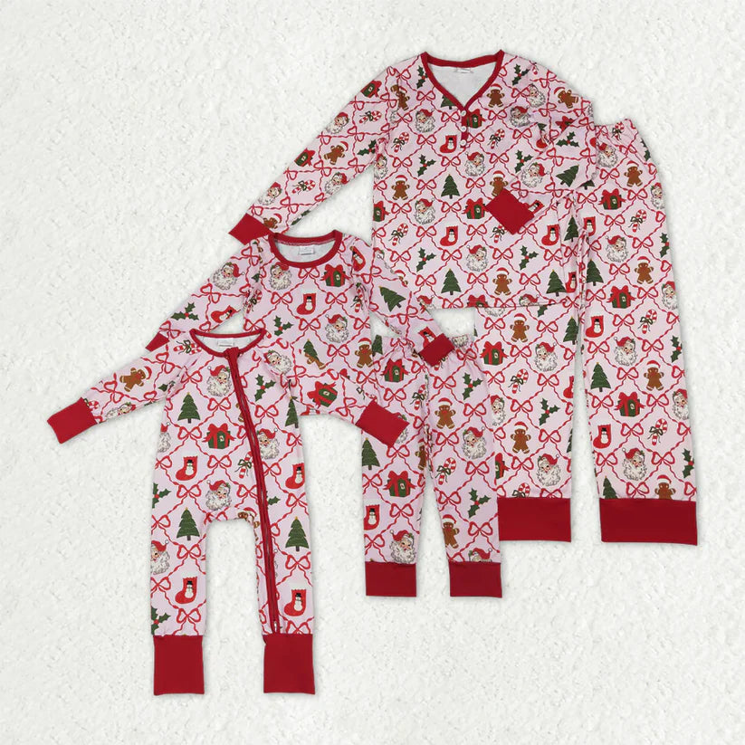 Family Matching Adult Baby girls Christmas red pajamas clothing