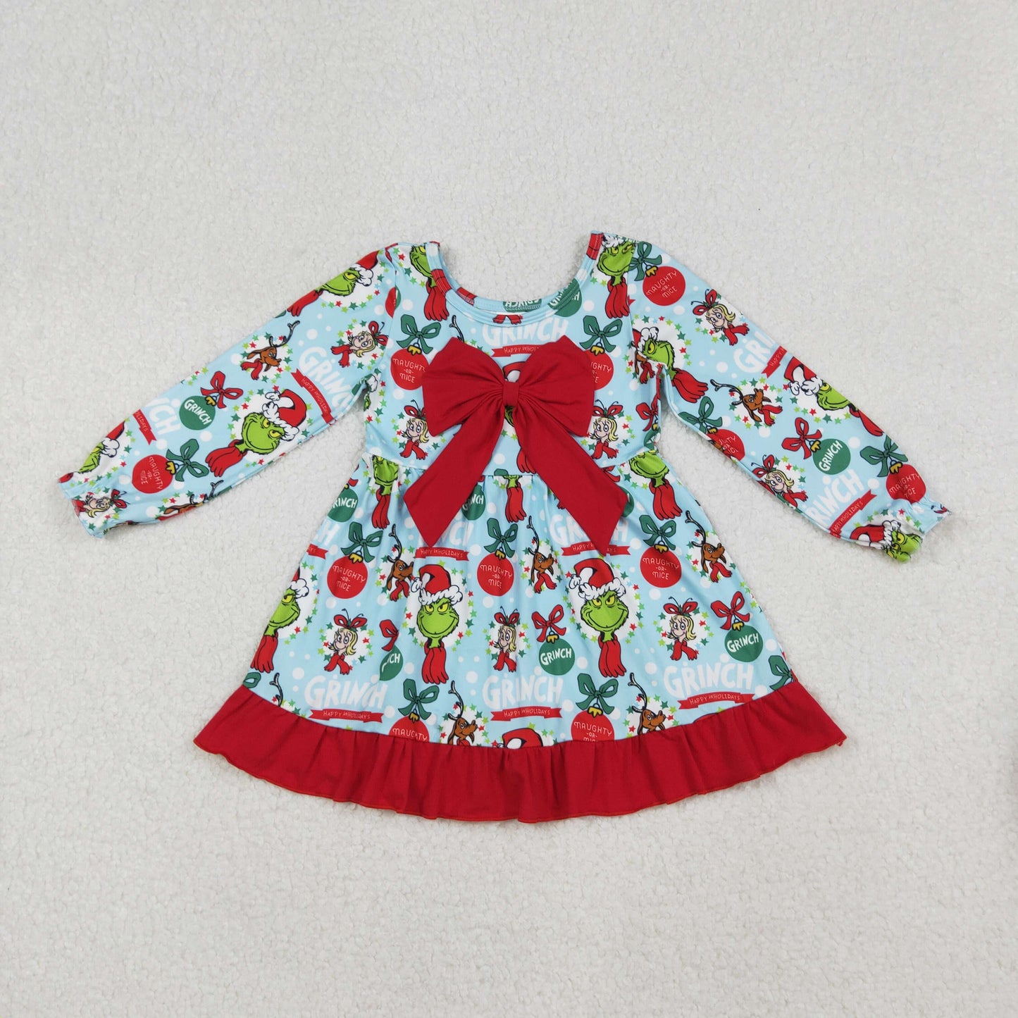 GLD1269 toddler clothes cartoon baby girl christmas winter dress