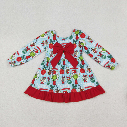 GLD1269 toddler clothes cartoon baby girl christmas winter dress