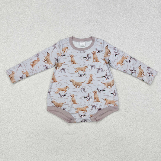 LR1865 Baby boys hunting dog romper