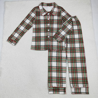 Family Matching Adult Baby girls boys Christmas checkered pajamas