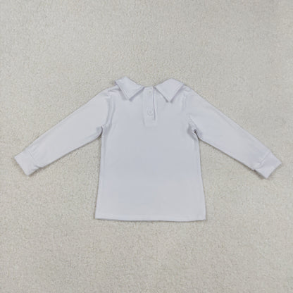 BT0820 Boys white long sleeves Top