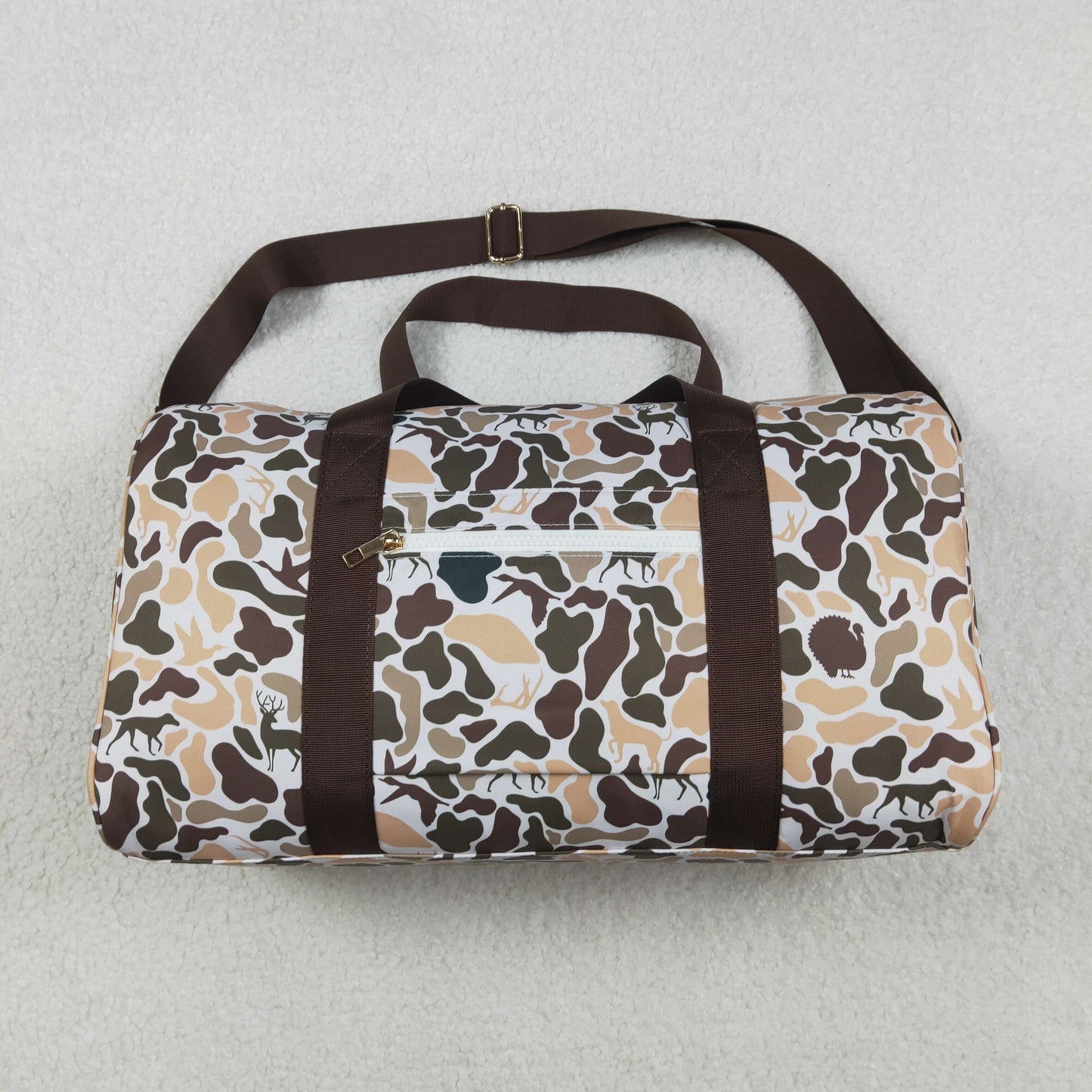 BA0287 brown camo Duffle Bag 18.5x11.2x7.9 inches