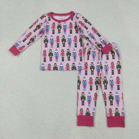 GLP2747 baby girls Soldier pink pajamas