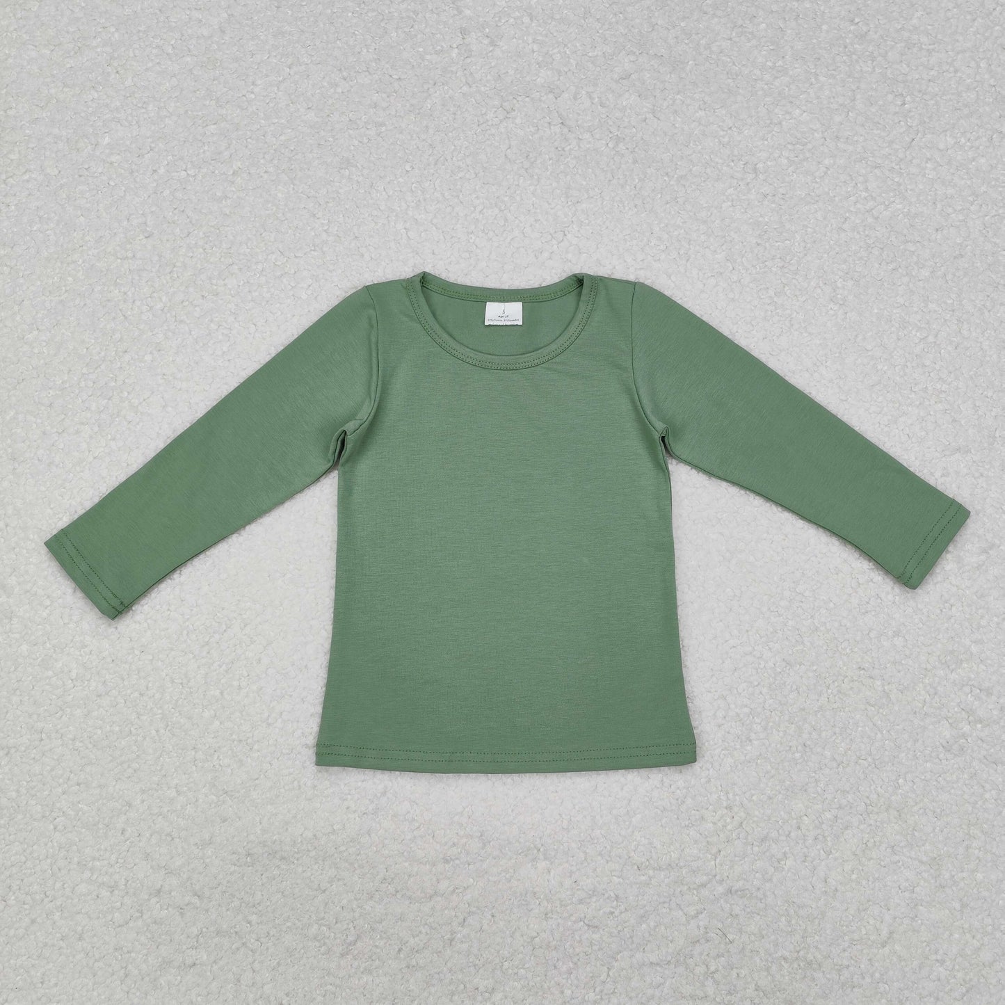 GT0804 green long sleeves cotton girls top