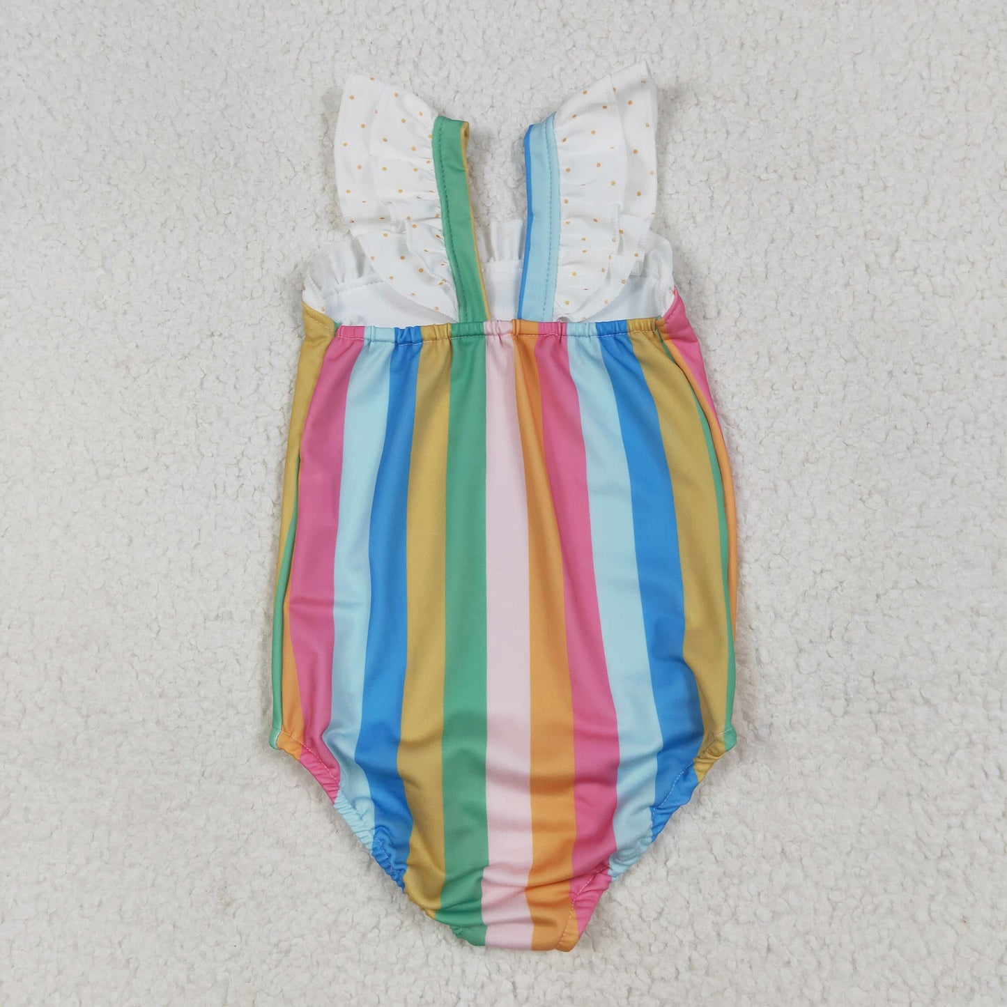 S0550 Girls colorful sripe swimsuit 1pcs