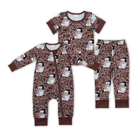 Matching Baby boys camo santa outfits clothing