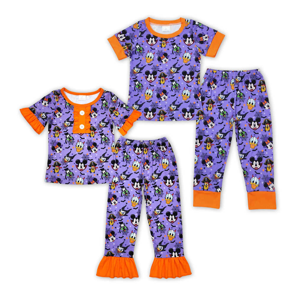 Matching Baby girls boys Halloween cartoon outfits pajamas clothing