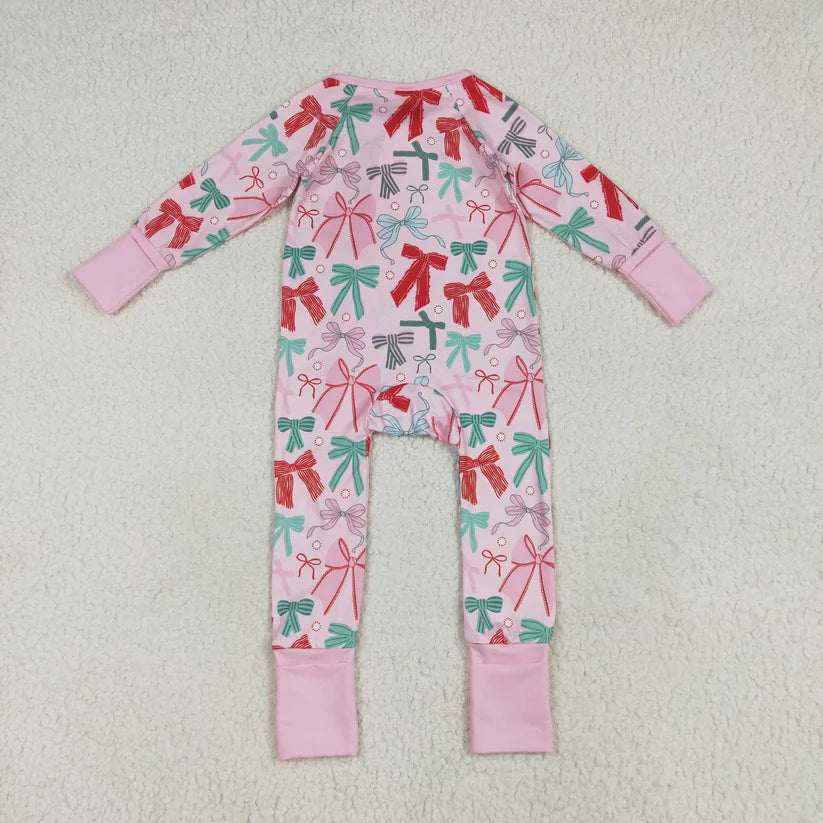 Family Matching Adult Baby girls Christmas red green bow clothes blanket