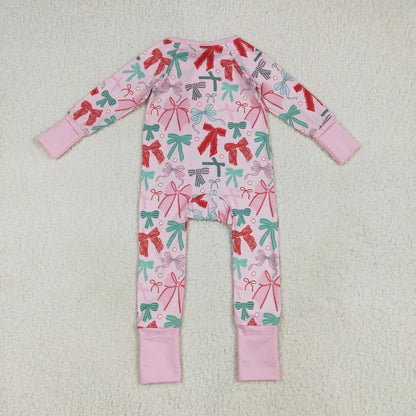 Family Matching Adult Baby girls Christmas red green bow clothes blanket