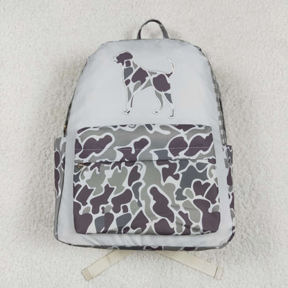 BA0268  toddler backpack hunting dog baby  gift preschool bag embroidery