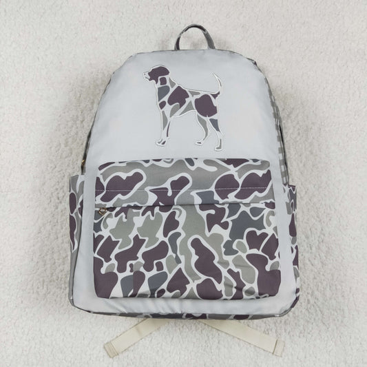 BA0268  toddler backpack hunting dog baby  gift preschool bag embroidery