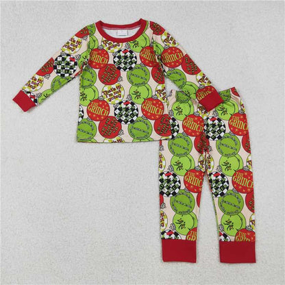 Matching Baby girls Christmas long sleeves pajamas