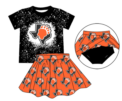 MOQ  Custom design baby girls skirt girls team outfits