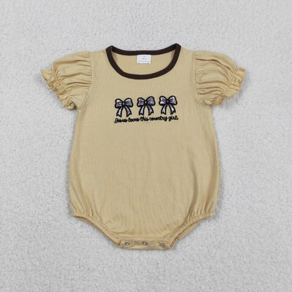 Matching Baby girls jesus loves this country girl clothing embroidery