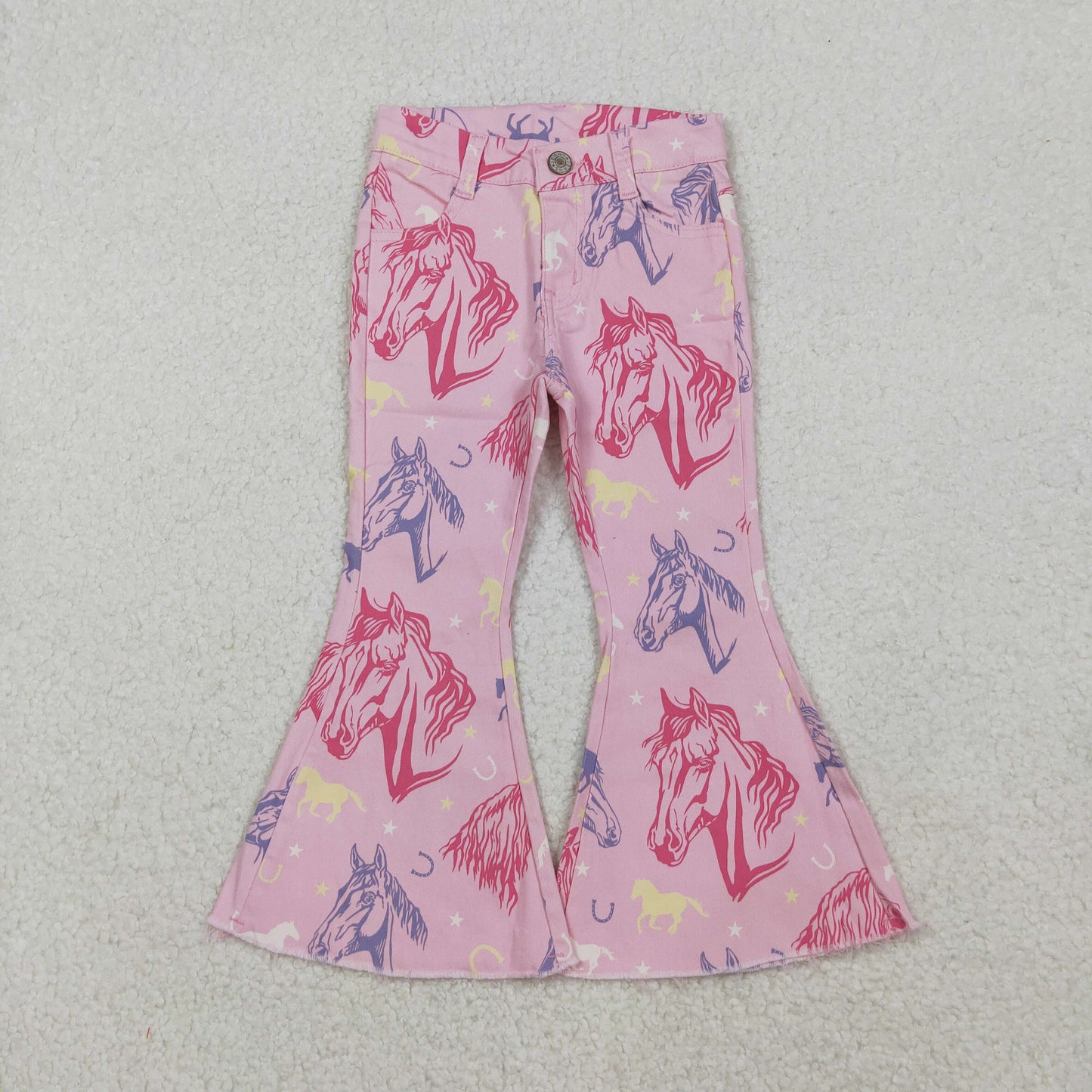 P0431 Girls horse pink Jeans