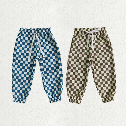Matching Baby boys checkered long pant
