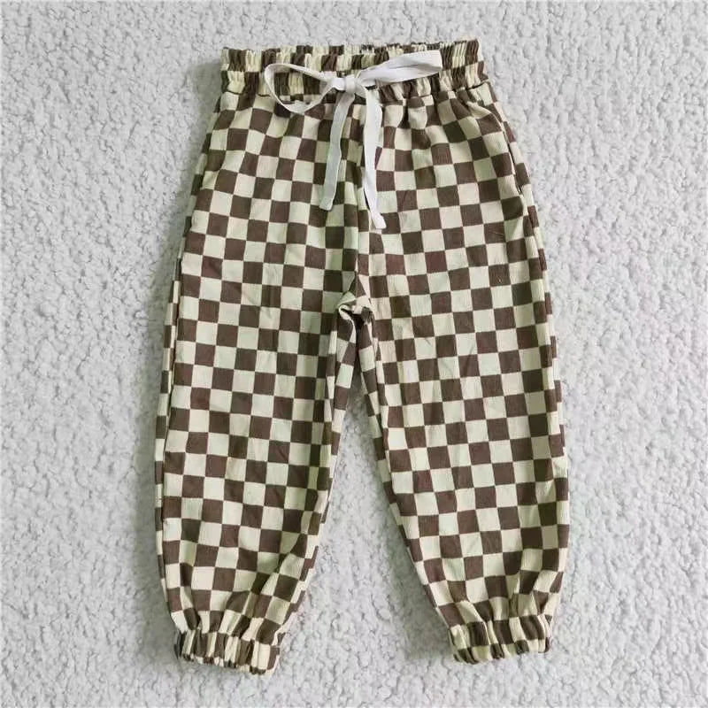Matching Baby boys checkered long pant