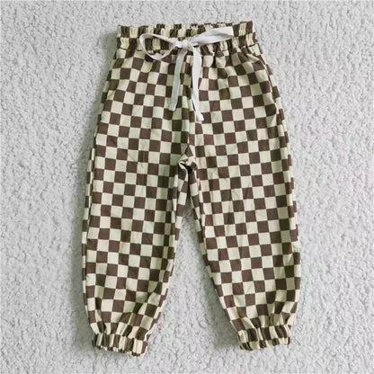 Matching Baby boys checkered long pant