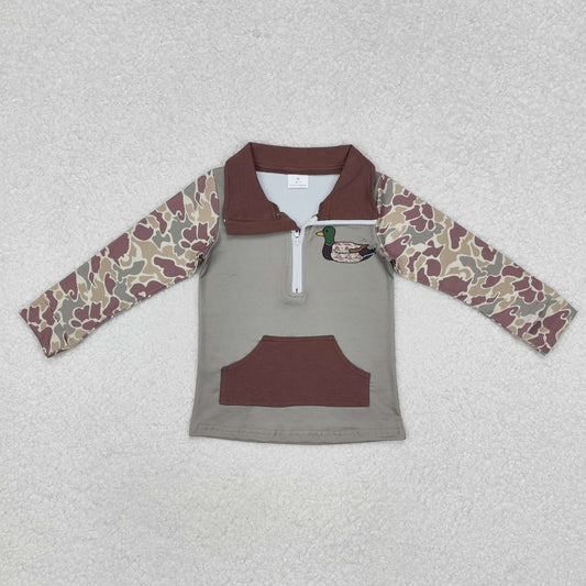 BT0926 Boys camo duck pullover