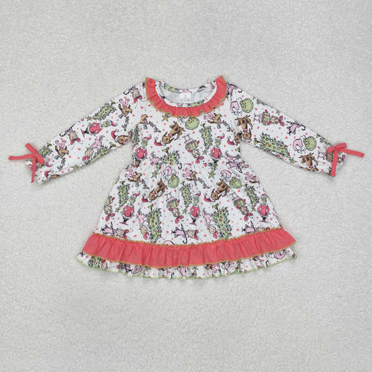 GLD0834 baby Girls Christmas pink Dress