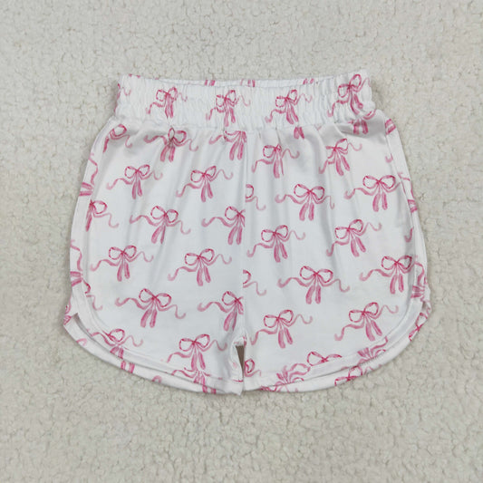 SS0608 girls pink bow shorts