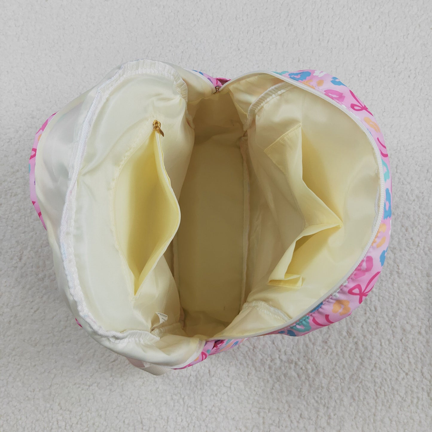 BA0319 Girls tips bow zipper schoolbag