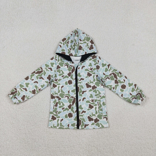 BT1399  baby boys duck camo zipper coat top