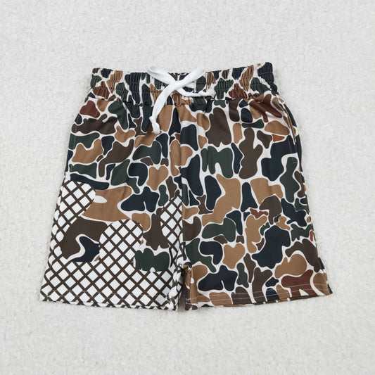 SS0651 baby boys brown black camo shorts