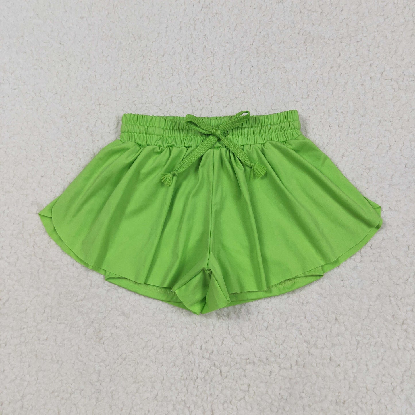 SS0548 baby girls green shorts yoga