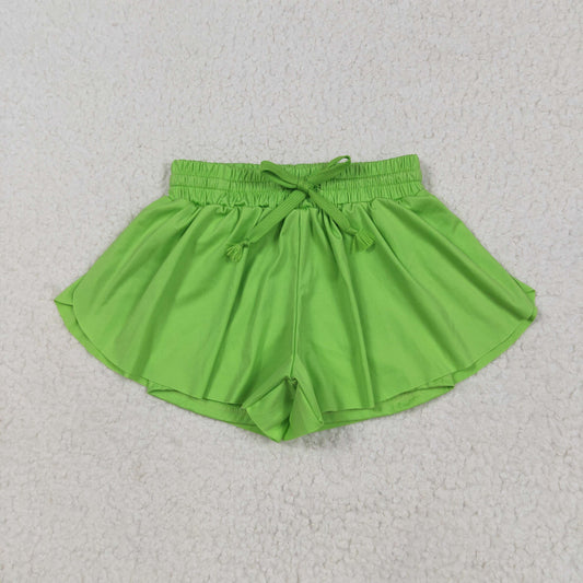 SS0548 baby girls green shorts yoga