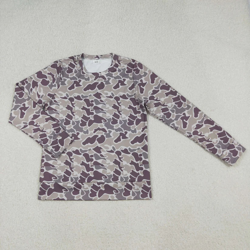 Matching Adult women camo Long Sleeve Tops yoga