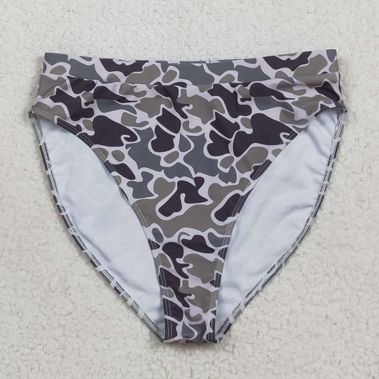 S0574 Adult women brown green camo swimsuit