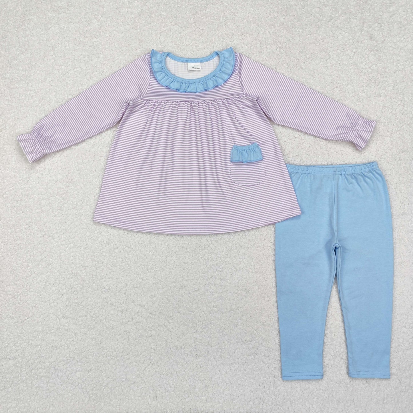 GLP1982 baby girls long sleeves stripe outfits