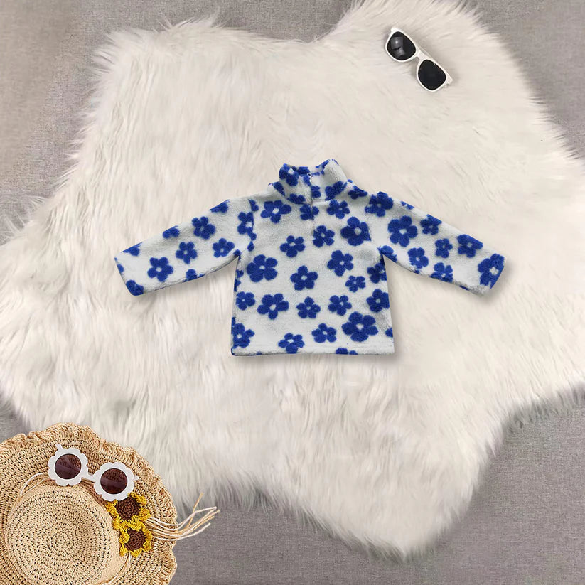 Matching Baby girls colorful flower zipper coat