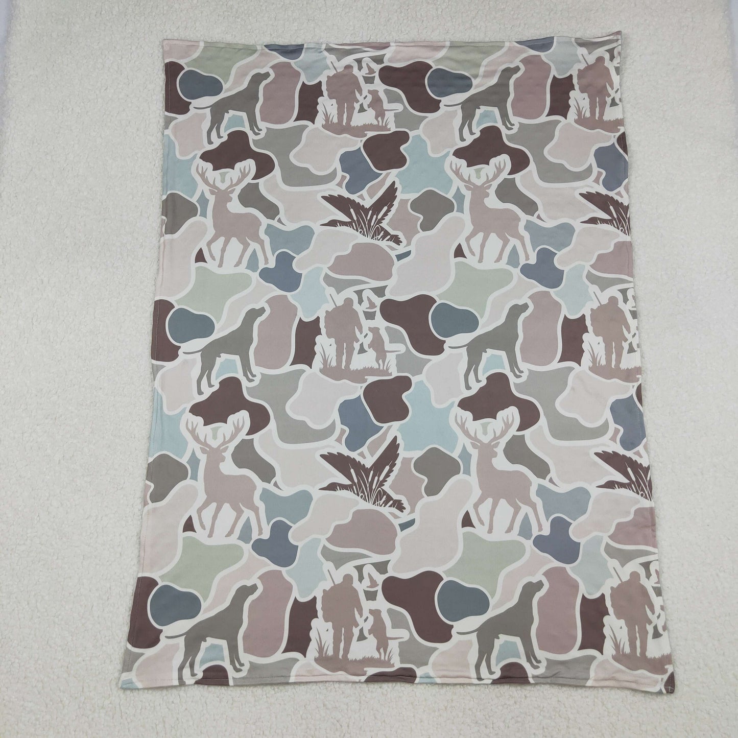 BL0212 Baby green camo deer duck Blankets