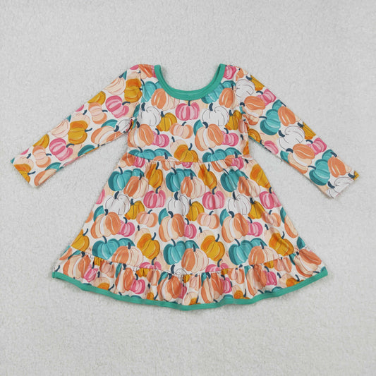 GLD1264 girls Halloween pumpkin Dress