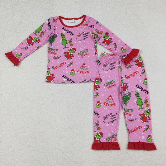 GLP2710 baby girls Christmas rose pajamas