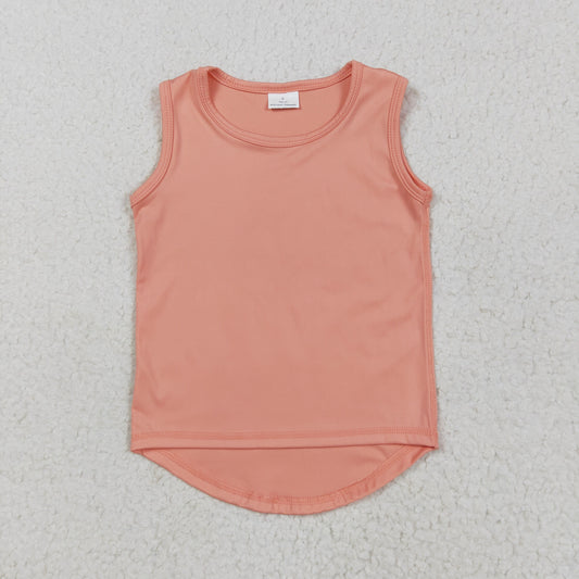 GT0984 Girls orange sleeveless vest yoga