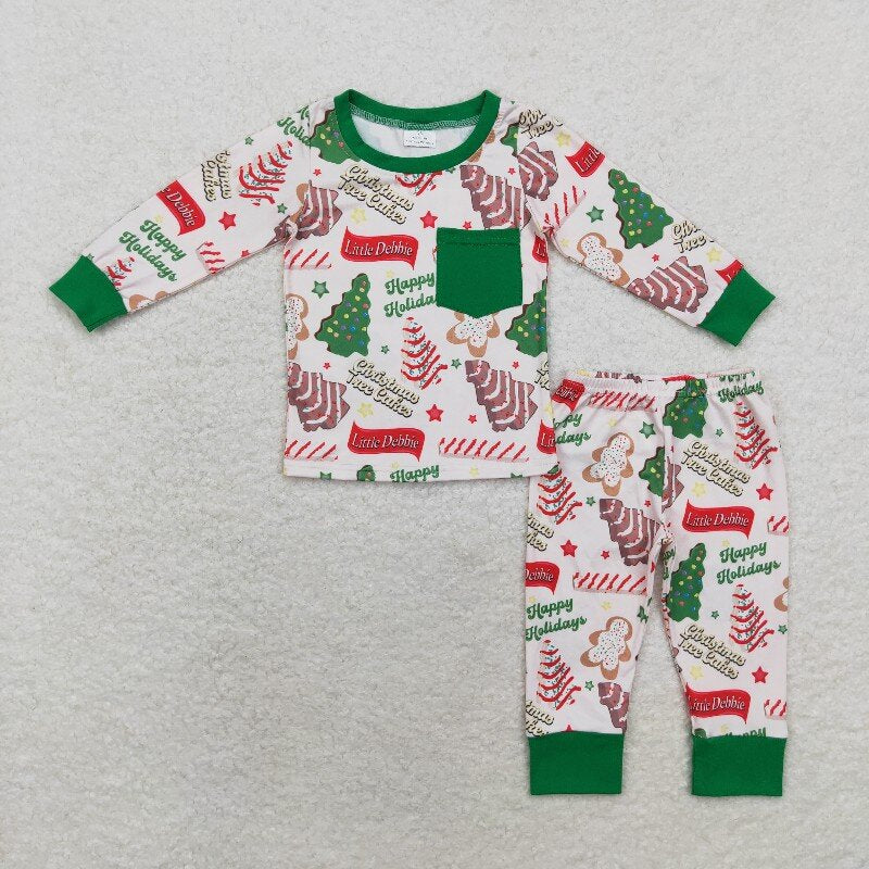 Family Matching Adult Baby girls boys Christmas tree pie clothes