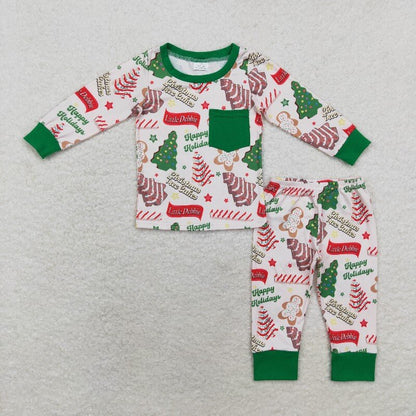 Family Matching Adult Baby girls boys Christmas tree pie clothes