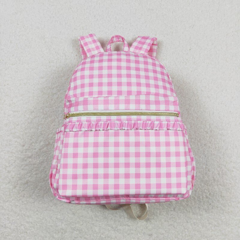Matching pink checkered pink floral bag lunch box